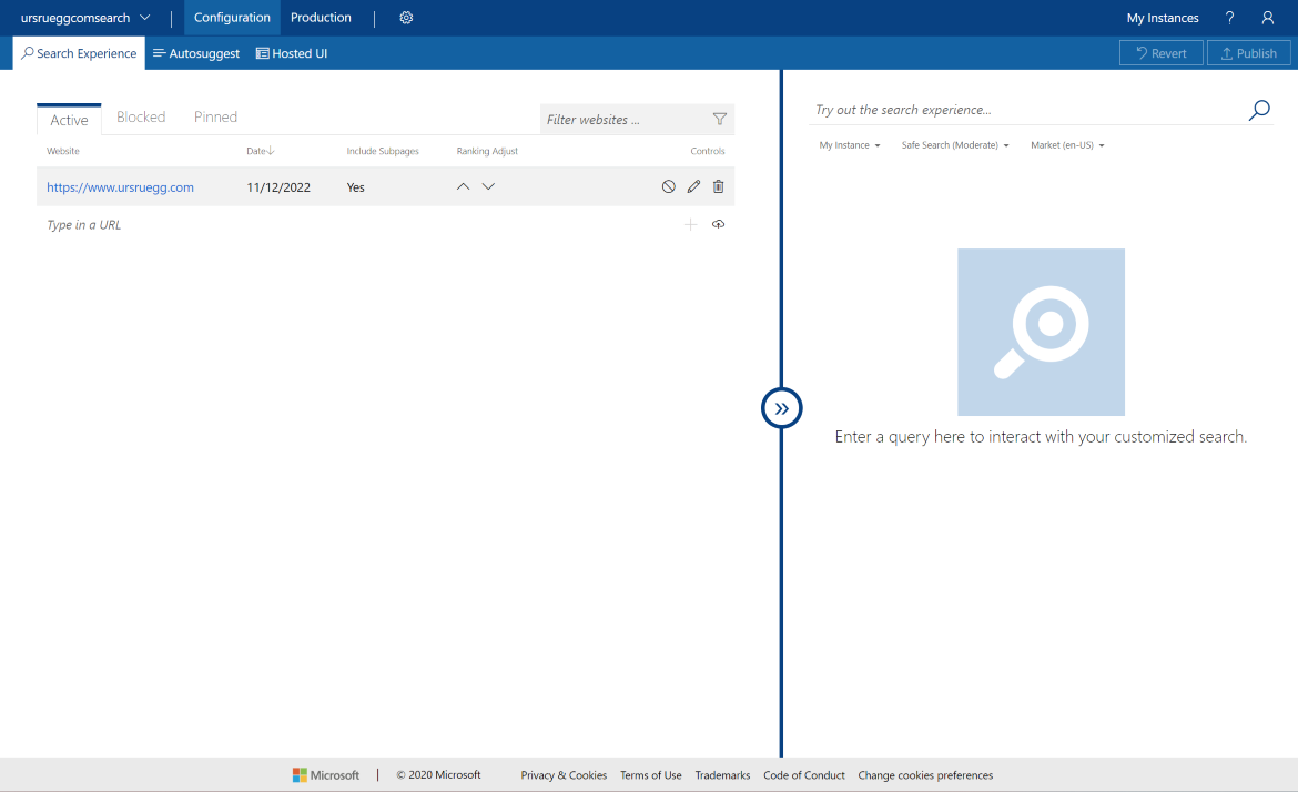 The Definition Editor active tab