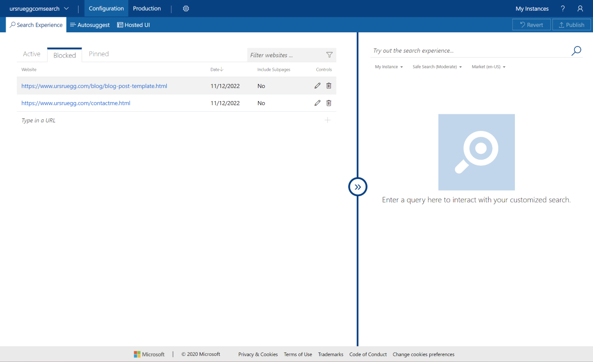The Definition Editor active tab