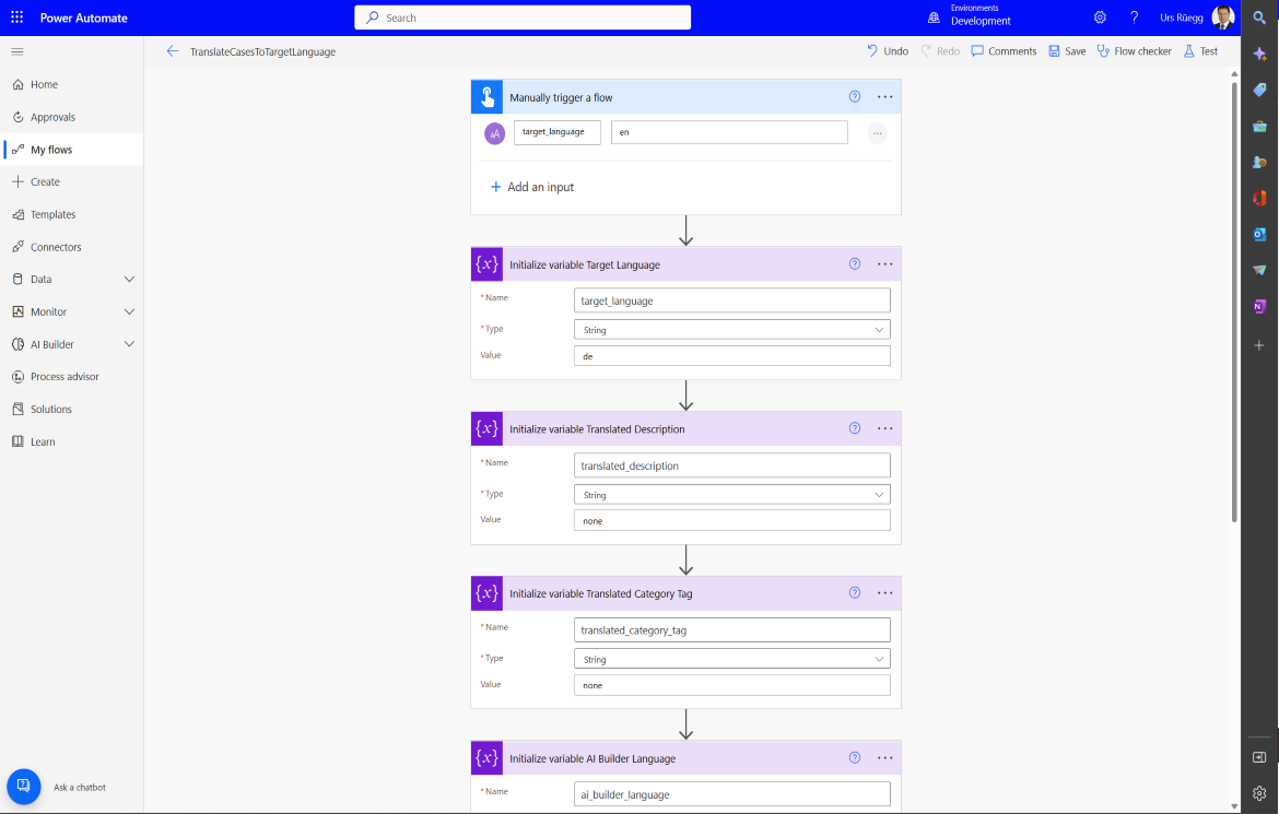 High-level functional process overview with domain options