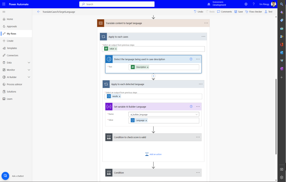 High-level functional process overview with domain options