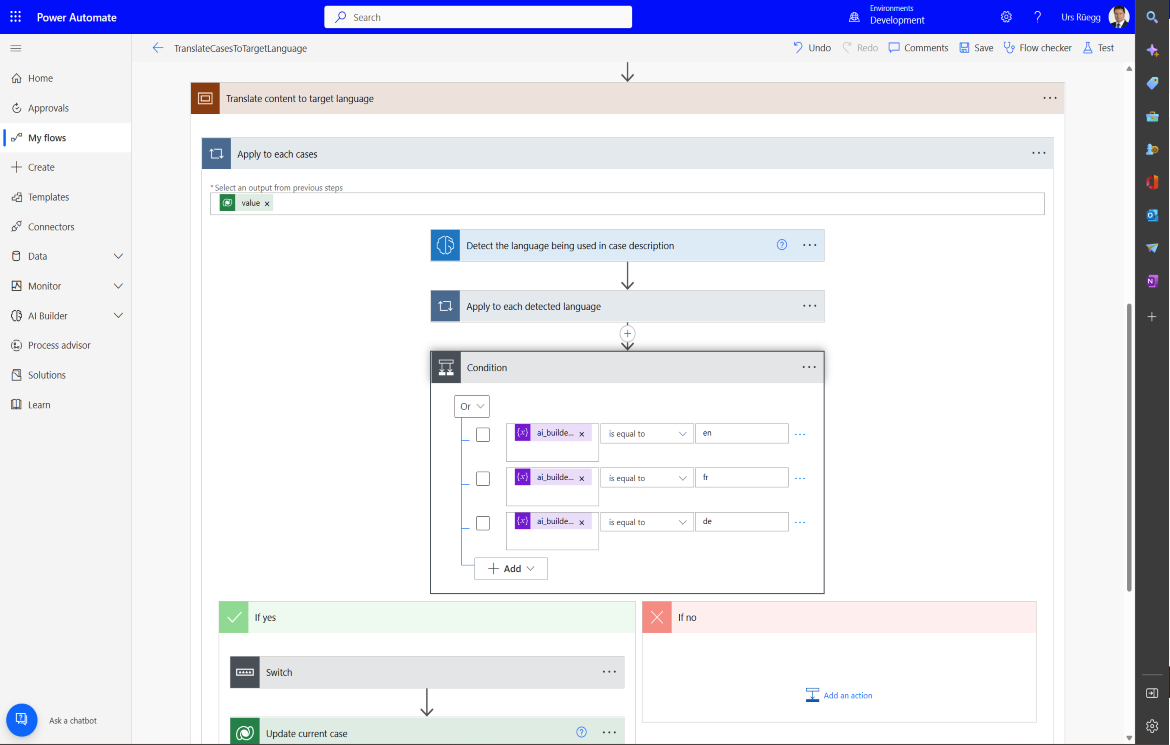 High-level functional process overview with domain options