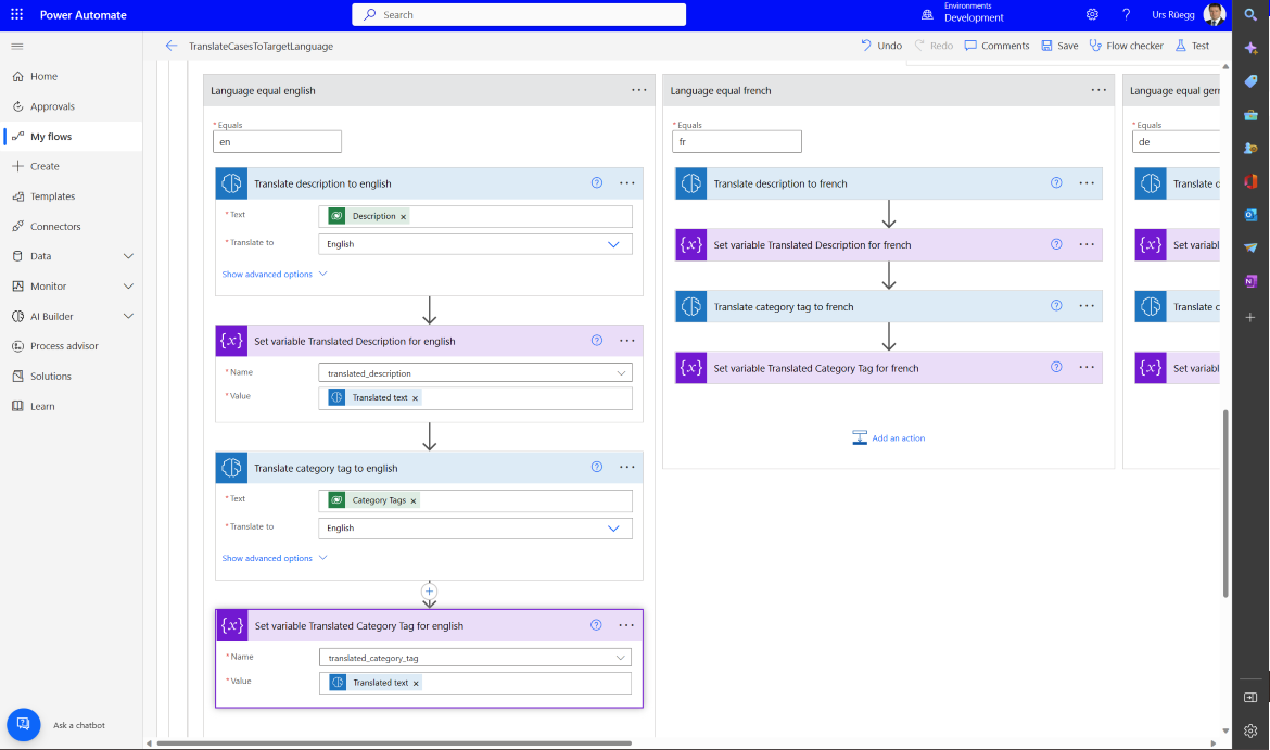 High-level functional process overview with domain options