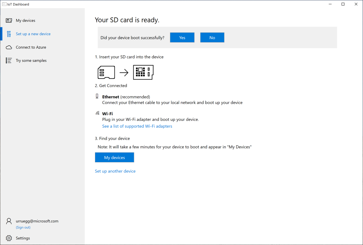 SD Card is Ready