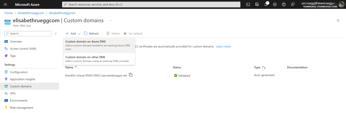 Add Custom Domain
