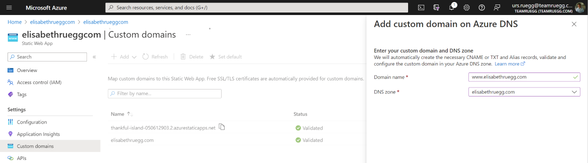 Add Custom Domain