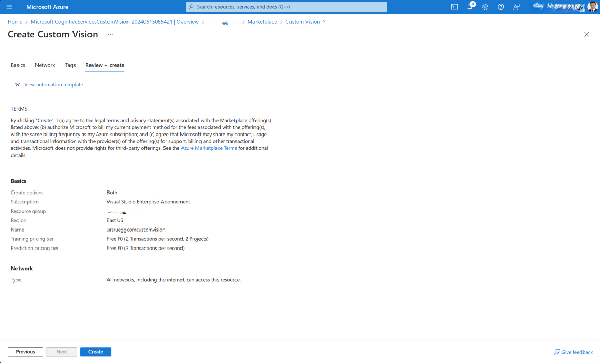 Microsoft Azure Custom Vision